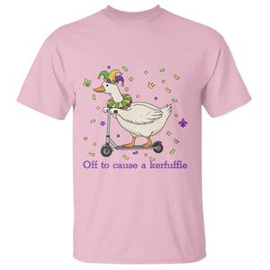 Mardi Gras Silly Goose T Shirt Off To Cause A Kerfuffle TS14 Light Pink Print Your Wear