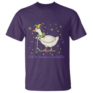 Mardi Gras Silly Goose T Shirt Off To Cause A Kerfuffle TS14 Purple Print Your Wear