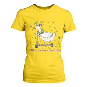 Mardi Gras Silly Goose T Shirt For Women Off To Cause A Kerfuffle TS14 Daisy Print Your Wear
