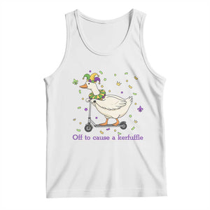 Mardi Gras Silly Goose Tank Top Off To Cause A Kerfuffle TS14 White Print Your Wear