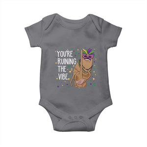 Funny Mardi Gras Baby Onesie Marcus The Worm Carnival Trendy Meme TS14 Charcoal Print Your Wear