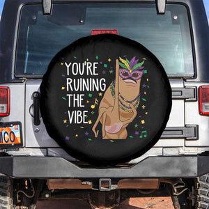 Funny Mardi Gras Spare Tire Cover Marcus The Worm Carnival Trendy Meme TS14 No hole Black Print Your Wear