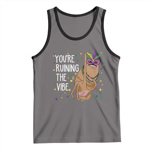 Funny Mardi Gras Tank Top Marcus The Worm Carnival Trendy Meme TS14 Deep Heather Black Print Your Wear