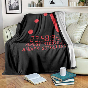 Doomsday Clock Armageddon Throw Blanket Almost Midnight Always Scrolling TS14 Print Your Wear