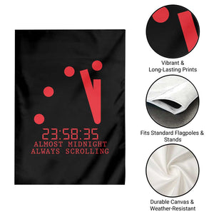Doomsday Clock Armageddon Garden Flag Almost Midnight Always Scrolling TS14 Print Your Wear