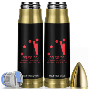 Doomsday Clock Armageddon Bullet Tumbler Almost Midnight Always Scrolling TS14 Black Print Your Wear