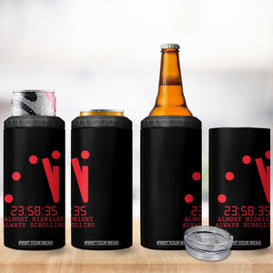 Doomsday Clock Armageddon 4 in 1 Can Cooler Tumbler Almost Midnight Always Scrolling TS14 Print Your Wear
