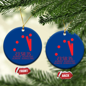 Doomsday Clock Armageddon Ceramic Ornament Almost Midnight Always Scrolling TS14 1pc Blue Print Your Wear