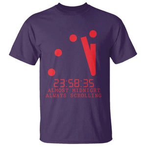 Doomsday Clock Armageddon T Shirt Almost Midnight Always Scrolling TS14 Purple Print Your Wear