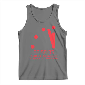 Doomsday Clock Armageddon Tank Top Almost Midnight Always Scrolling TS14 Black Heather Print Your Wear