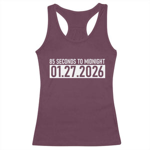 Doomsday Clock Armageddon Racerback Tank Top 85 Second To Midnight TS14 Maroon Print Your Wear
