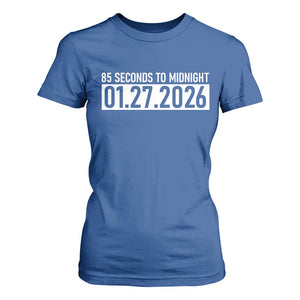 Doomsday Clock Armageddon T Shirt For Women 85 Second To Midnight TS14 Royal Blue Print Your Wear