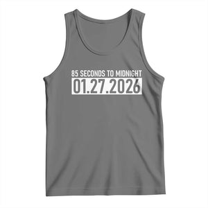 Doomsday Clock Armageddon Tank Top 85 Second To Midnight TS14 Black Heather Print Your Wear