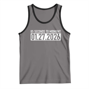 Doomsday Clock Armageddon Tank Top 85 Second To Midnight TS14 Deep Heather Black Print Your Wear
