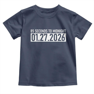 Doomsday Clock Armageddon Toddler T Shirt 85 Second To Midnight TS14 Navy Print Your Wear