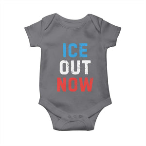 Ice Out Baby Onesie Minneapolis Resist ICE Immigration Rights Protest TS14 Charcoal Print Your Wear
