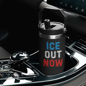 Ice Out Flip Straw Tumbler Minneapolis Resist ICE Immigration Rights Protest TS14 Print Your Wear