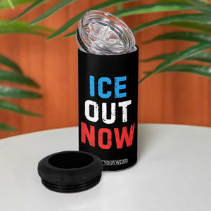 Ice Out 4 in 1 Can Cooler Tumbler Minneapolis Resist ICE Immigration Rights Protest TS14 Print Your Wear