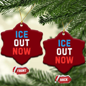 Ice Out Ceramic Ornament Minneapolis Resist ICE Immigration Rights Protest TS14 Print Your Wear