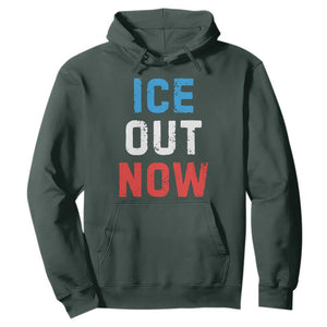 Ice Out Hoodie Minneapolis Resist ICE Immigration Rights Protest TS14 Dark Forest Green Print Your Wear