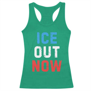 Ice Out Racerback Tank Top Minneapolis Resist ICE Immigration Rights Protest TS14 Irish Green Print Your Wear