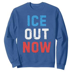Ice Out Sweatshirt Minneapolis Resist ICE Immigration Rights Protest TS14 Royal Blue Print Your Wear