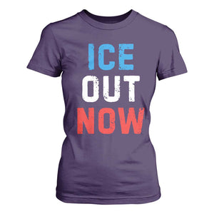 Ice Out T Shirt For Women Minneapolis Resist ICE Immigration Rights Protest TS14 Purple Print Your Wear