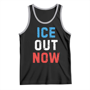 Ice Out Tank Top Minneapolis Resist ICE Immigration Rights Protest TS14 Black Athletic Heather Print Your Wear