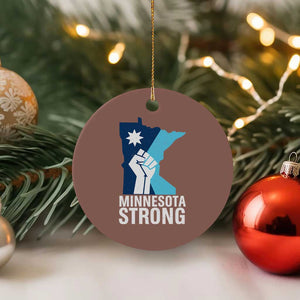 Minnesota Strong Ceramic Ornament Minneapolis Resist ICE Immigration Human Rights Protest TS14 1pc Mocha Print Your Wear