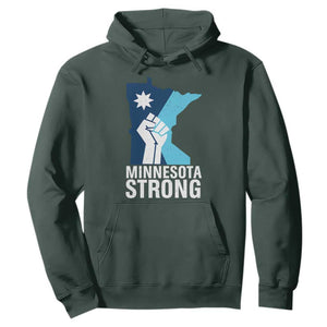 Minnesota Strong Hoodie Minneapolis Resist ICE Immigration Human Rights Protest TS14 Dark Forest Green Print Your Wear