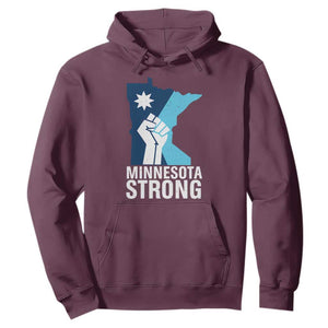 Minnesota Strong Hoodie Minneapolis Resist ICE Immigration Human Rights Protest TS14 Maroon Print Your Wear
