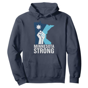 Minnesota Strong Hoodie Minneapolis Resist ICE Immigration Human Rights Protest TS14 Navy Print Your Wear