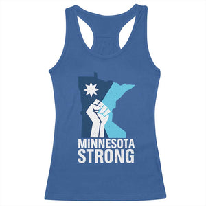 Minnesota Strong Racerback Tank Top Minneapolis Resist ICE Immigration Human Rights Protest TS14 Royal Blue Print Your Wear