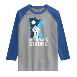 Minnesota Strong Raglan Shirt Minneapolis Resist ICE Immigration Human Rights Protest TS14 Sport Gray Royal Print Your Wear