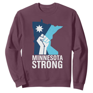 Minnesota Strong Sweatshirt Minneapolis Resist ICE Immigration Human Rights Protest TS14 Maroon Print Your Wear