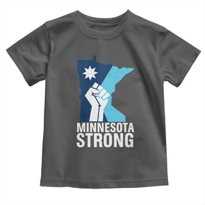 Minnesota Strong Toddler T Shirt Minneapolis Resist ICE Immigration Human Rights Protest TS14 Dark Heather Print Your Wear