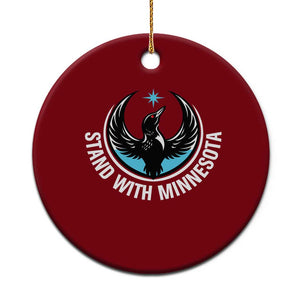 Minnesota Strong Ceramic Ornament Stand With Minnesota Anti ICE Immigration Rights Protest TS14 1pc Red Print Your Wear
