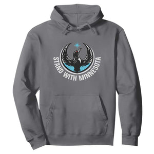 Minnesota Strong Hoodie Stand With Minnesota Anti ICE Immigration Rights Protest TS14 Charcoal Print Your Wear