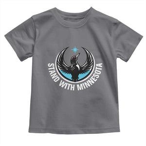 Minnesota Strong Toddler T Shirt Stand With Minnesota Anti ICE Immigration Rights Protest TS14 Charcoal Print Your Wear