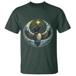 Minnesota Strong T Shirt Minneapolis Loon Starry Night Van Gogh TS14 Dark Forest Green Print Your Wear