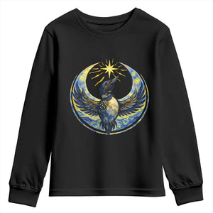 Minnesota Strong Youth Sweatshirt Minneapolis Loon Starry Night Van Gogh TS14 Black Print Your Wear