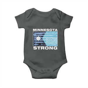 Minnesota Strong Baby Onesie MN State Flag Political Protest MN Resistance Abolish ICE TS14 Dark Heather Print Your Wear