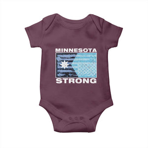 Minnesota Strong Baby Onesie MN State Flag Political Protest MN Resistance Abolish ICE TS14 Maroon Print Your Wear