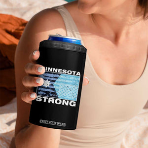 Minnesota Strong 4 in 1 Can Cooler Tumbler MN State Flag Political Protest MN Resistance Abolish ICE TS14 Print Your Wear