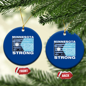 Minnesota Strong Ceramic Ornament MN State Flag Political Protest MN Resistance Abolish ICE TS14 1pc Blue Print Your Wear