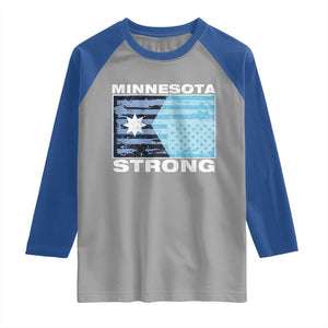Minnesota Strong Raglan Shirt MN State Flag Political Protest MN Resistance Abolish ICE TS14 Sport Gray Royal Print Your Wear