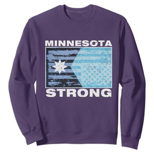 Minnesota Strong Sweatshirt MN State Flag Political Protest MN Resistance Abolish ICE TS14 Purple Print Your Wear