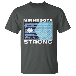 Minnesota Strong T Shirt MN State Flag Political Protest MN Resistance Abolish ICE TS14 Dark Heather Print Your Wear