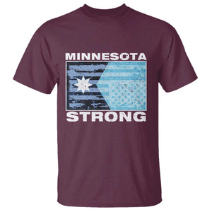 Minnesota Strong T Shirt MN State Flag Political Protest MN Resistance Abolish ICE TS14 Maroon Print Your Wear