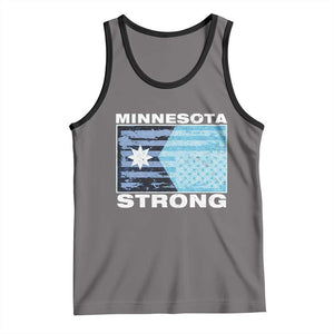 Minnesota Strong Tank Top MN State Flag Political Protest MN Resistance Abolish ICE TS14 Deep Heather Black Print Your Wear